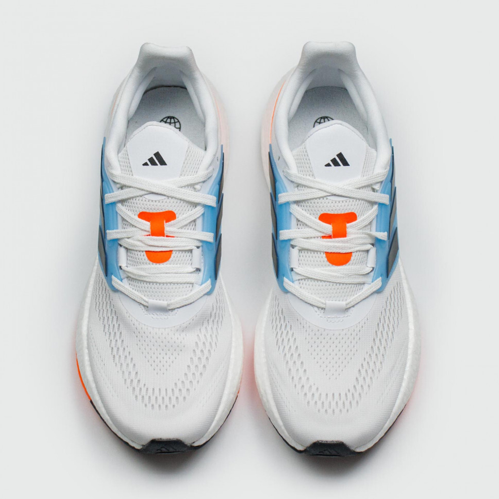 кроссовки Adidas Pureboost 22 White Blue Orange