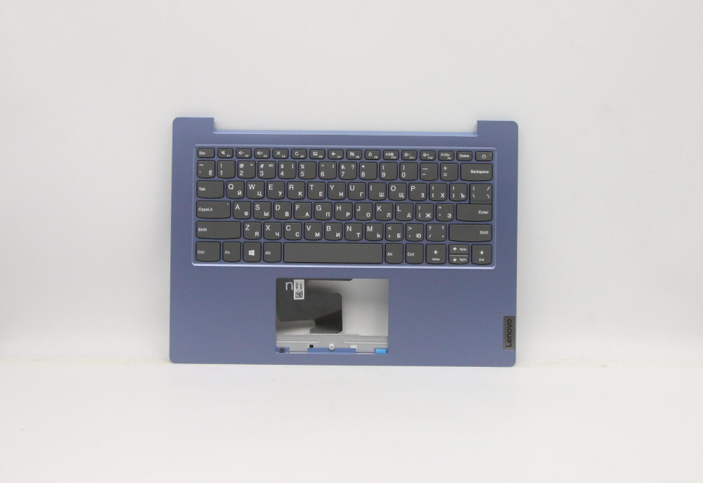 Верхняя панель с клавиатурой (топкейс) для ноутбука Lenovo Slim 1-14AST-05 81VS раскладка - русская, без подсветки, синий (5CB0W43961), оригинал
