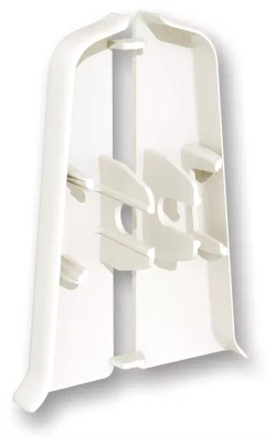 Торцевые (пара) для плинтуса 55мм "Деконика", 033 Кремово-белый