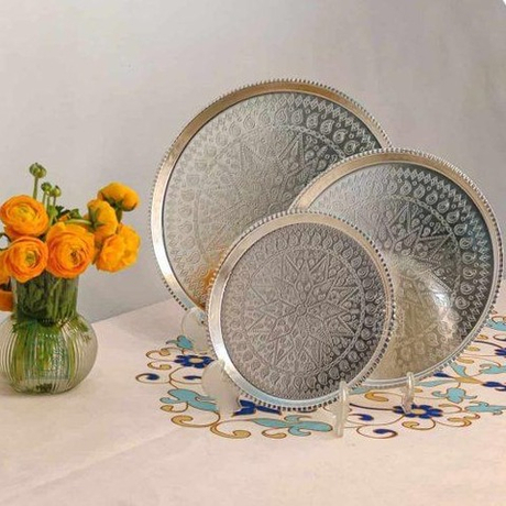 Медное блюдо круглое с оловянным покрытием Exirmes 30220314 Иран