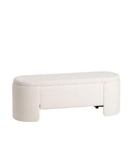 Банкетка Taks с местом для хранения букле белый