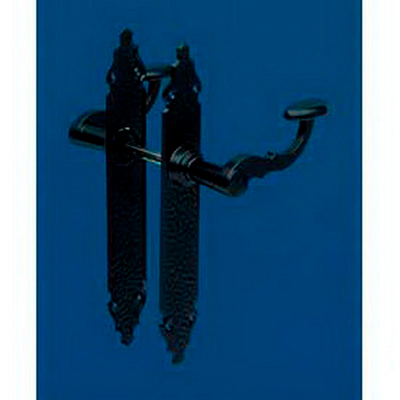 Ручка дверная AMIG 100-280х45 (100Р-280*45) чёрная нажимная (1/20) 6100