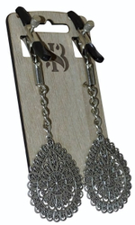 Зажимы на соски с декоративными подвесками Восток (Цвет: серебристый)