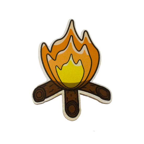 Значок деревянный (брошь)  Campfire. Fire Pin