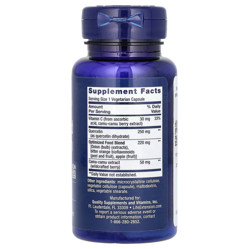 Life Extension, оптимизированный кверцитин, 250 мг, 60 вегетарианских капсул