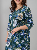 Халат Хвл-562/зеленый-цветущийсад