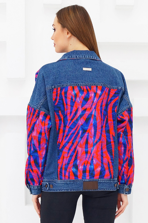 LIGVIANNI Джинсовая куртка Denim Jacket Zebra
