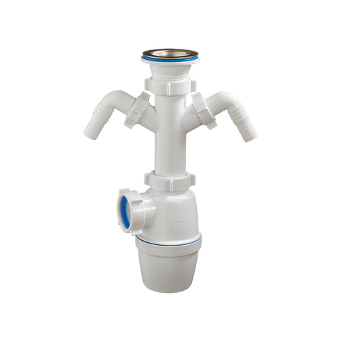 4006 Сифон 1 1/2 40 с двумя отв. ОРИО (35/1шт)