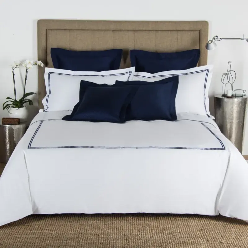 Постельное белье Frette Classic White/Blue (240 x 220 см)