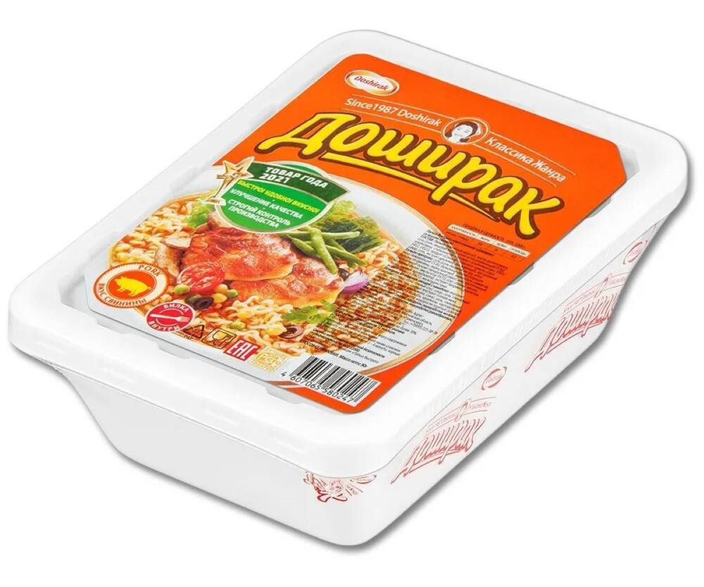 Лапша быстрого приготовления Доширак со вкусом свинины 90 г, 3 шт