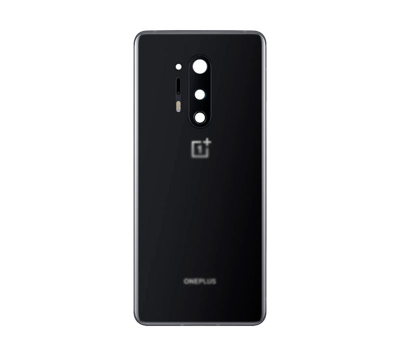 Задняя крышка для OnePlus 8 Pro черная (Onyx Black) со стеклом камеры
