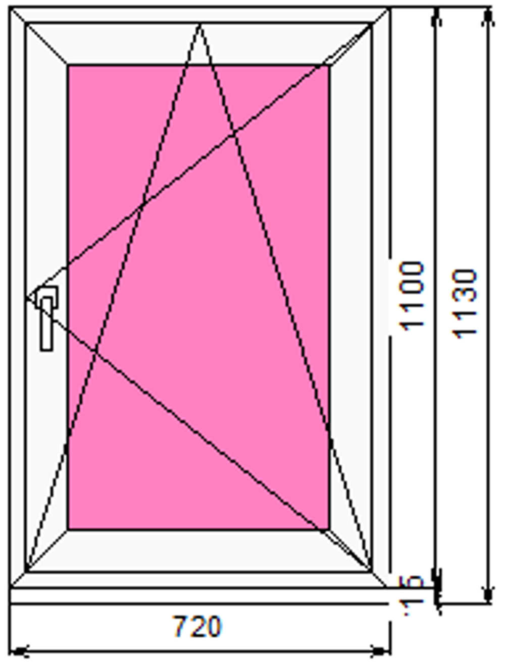 Пластиковое окна 1100 х 720 ТермА Эко