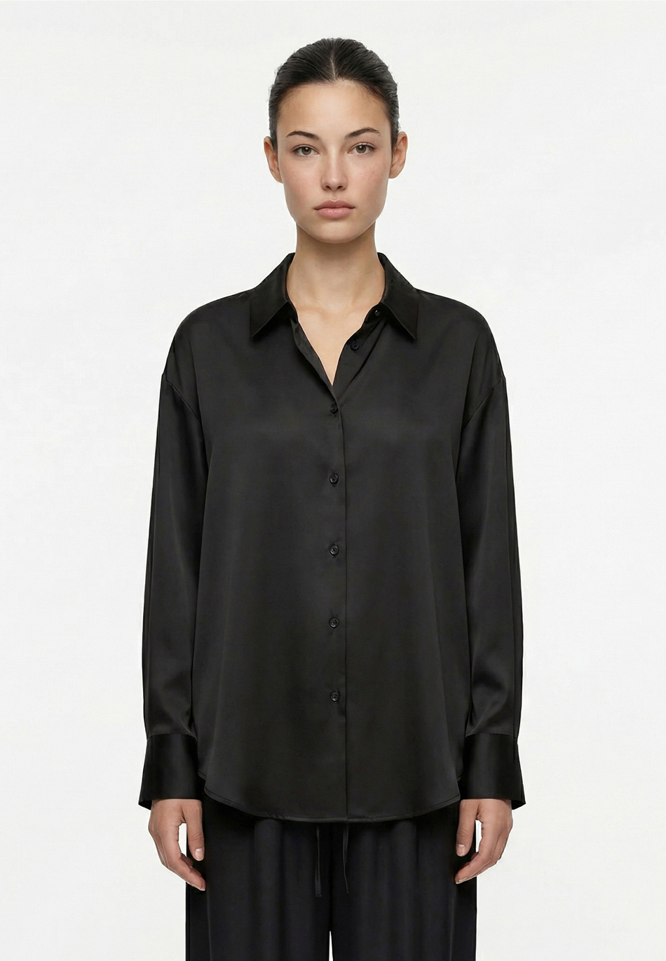 Рубашка из сатина с завязками