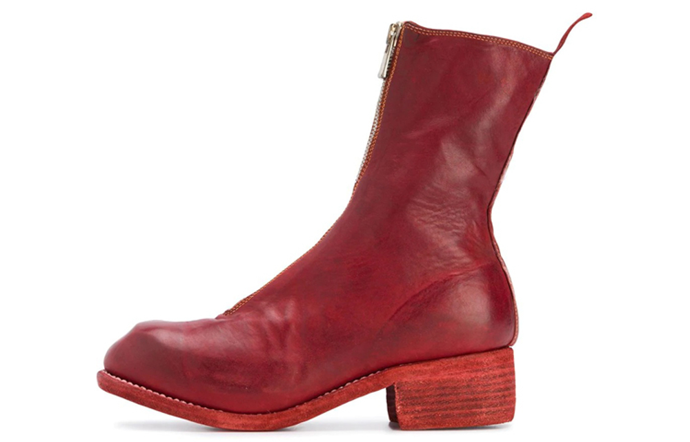 GUIDI Calf-length Zip-up Boots