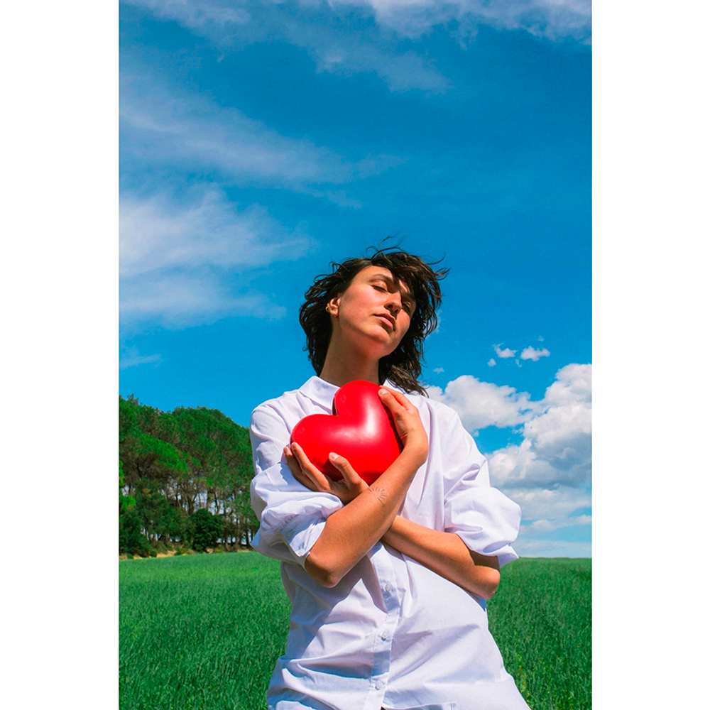 Ваза для цветов love, 15,5 см, красная