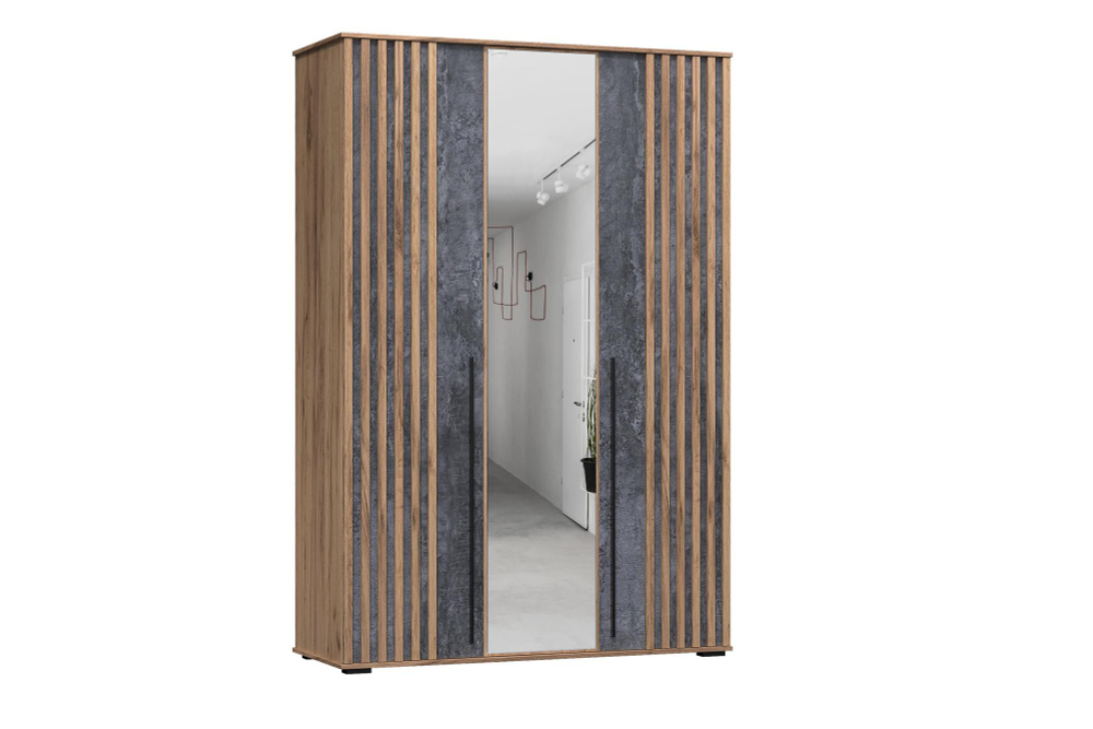 Марракеш Шкаф 3х ств. 1500 Дуб вотан / Цемент темный