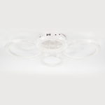 Потолочный светодиодный светильник 55Вт, 3650лм, 3000-6000K, Ra>80, плавная регулировка мощности, изменение цветовой температуры, пульт, металл/акрил, белый