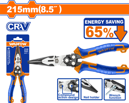 Длинногубцы 215 мм (6/36) WADFOW WPL2768