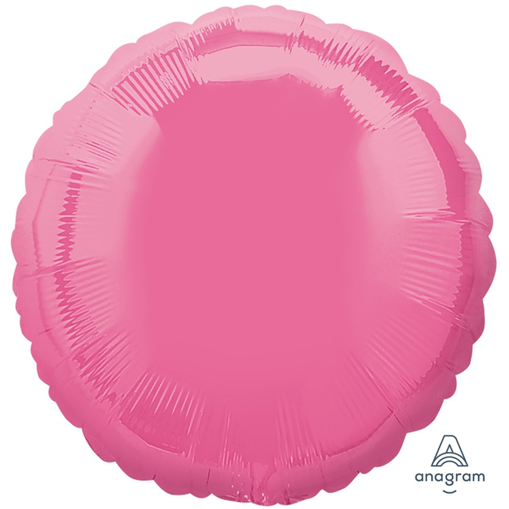 Шар фольгированный Круг 43 см (Розовый)