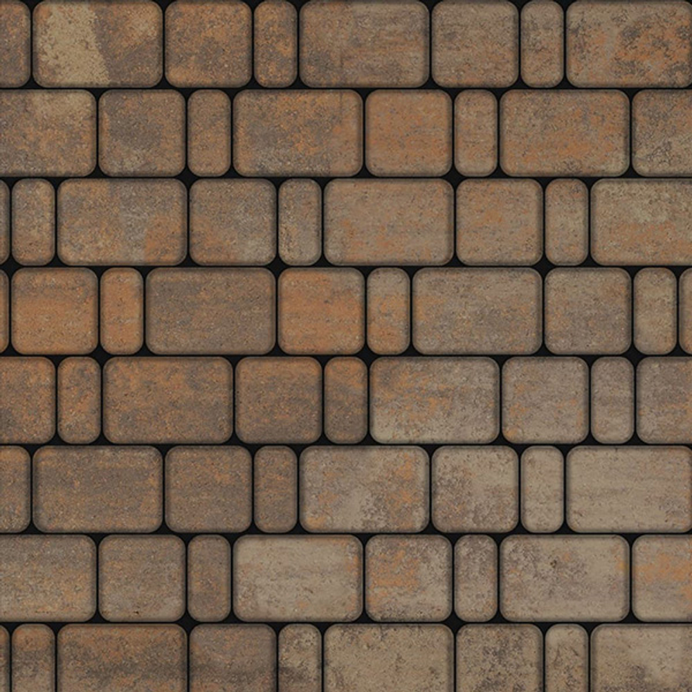 Тротуарная плитка КЛАССИКО - Листопад гладкий Клен, комплект из 3 видов плит