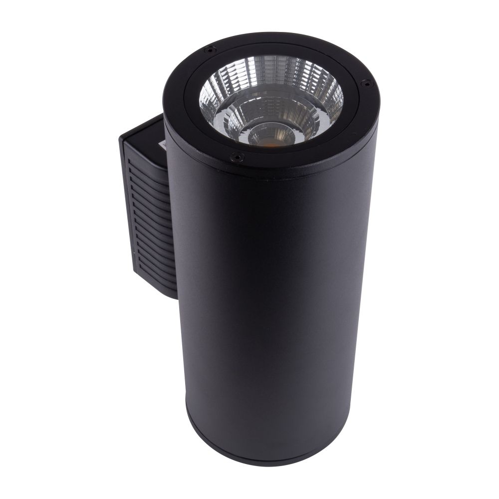 ULU-S22D-2x22W-2700K IP65 BLACK Светильник светодиодный уличный. Архитектурный накладной. Теплый белый свет 2700K. Корпус черный. TM Uniel