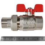 Кран шаровой STOUT полнопроходной 3/4" с американкой под O-ring кольцо (бабочка)