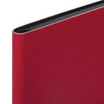 Блокнот в клетку А5 (148x218 мм), 80 л., под кожу красный BRAUBERG "Metropolis Mix", 111039