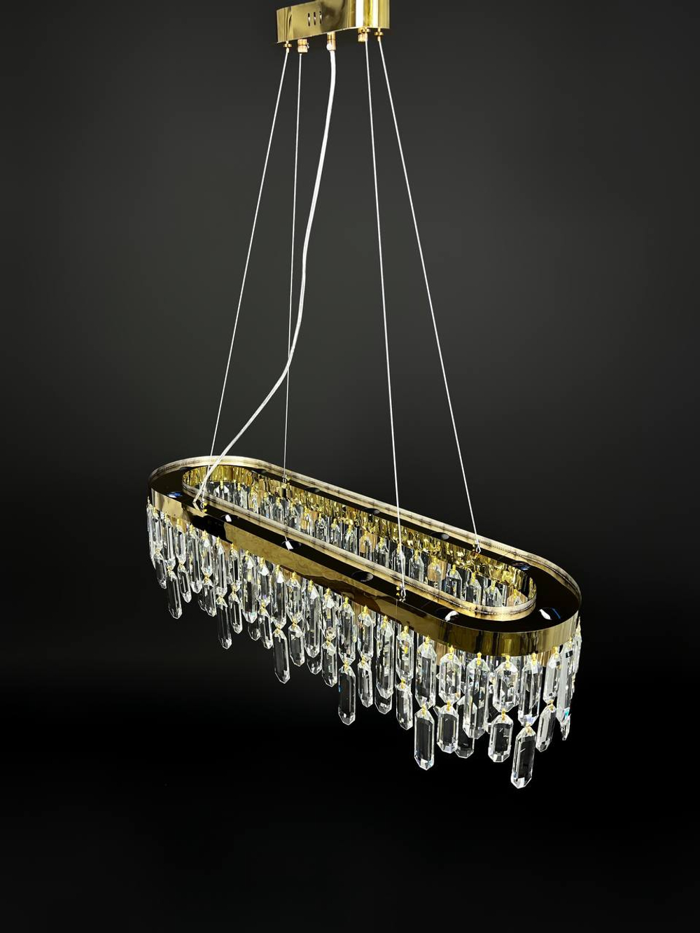 Люстра подвесная Lanbos, 12 ламп Е14, до 480 Вт, до 30 кв м, золотая