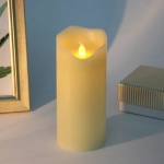 Сувенир с подсветкой «Свеча восковая - Ангел» 7,5*17,5 см - облита воском (работает от батареек 3 ААА)