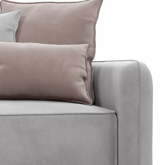 ПОРТЛЕНД Диван прямой с банкеткой светло-серый