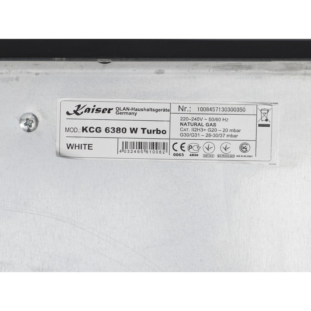 Газовая варочная поверхность Kaiser KCG 6380 W Turbo