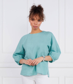 Льняная блузка Marc O' Polo - бирюзовый(303 1305 41053)