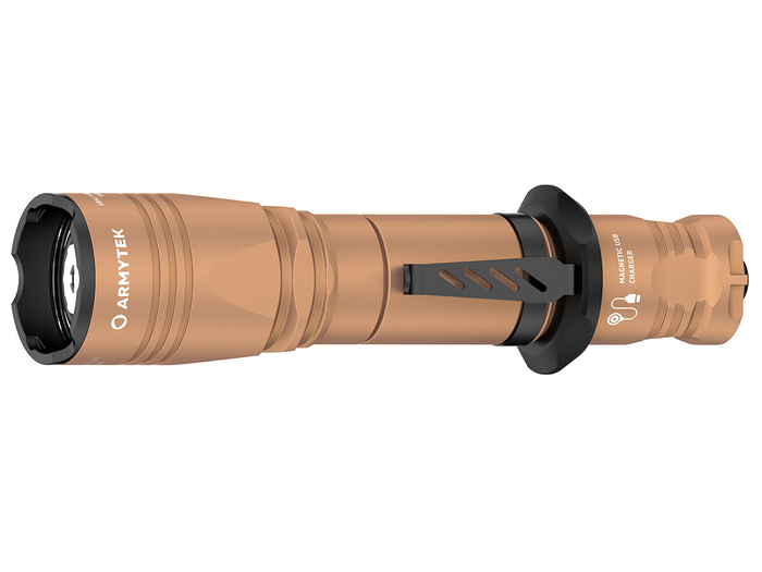 Фонарь Armytek Dobermann Pro Magnet USB Sand XHP35 HI тёплый (F07501WS)