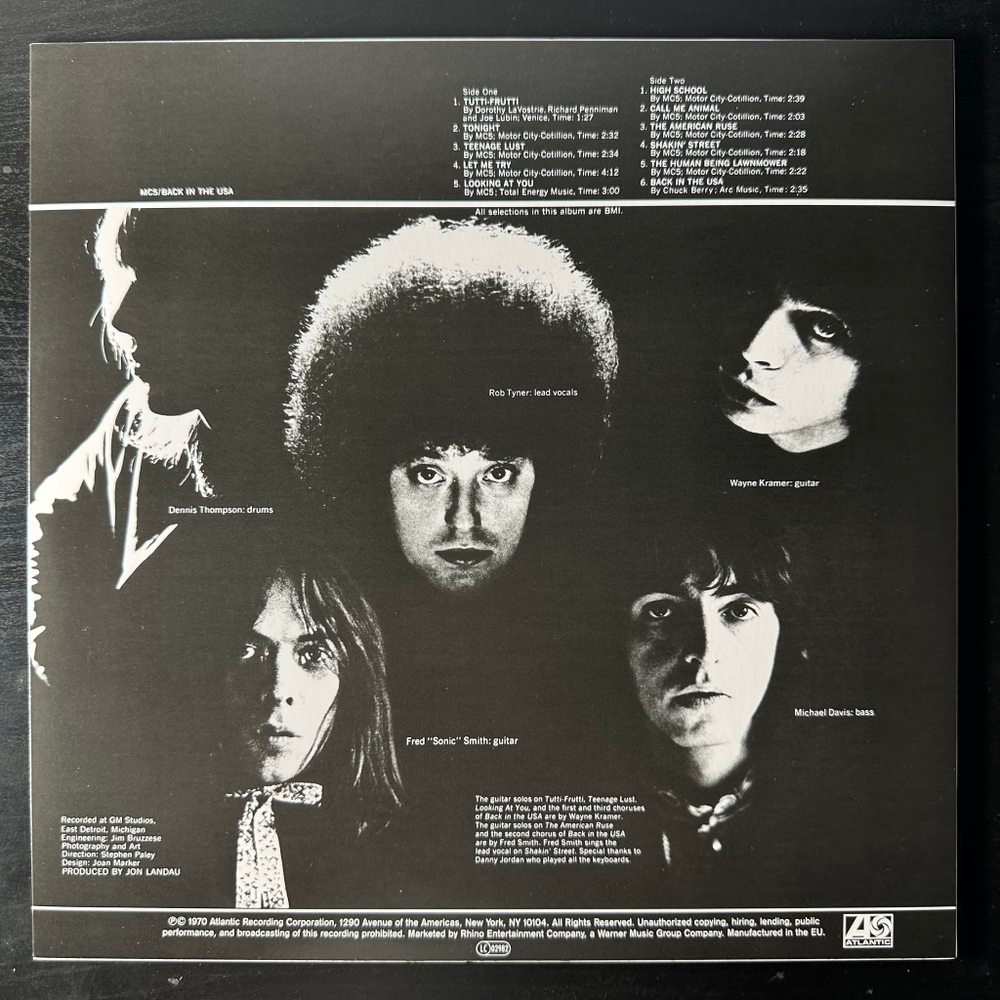 MC5 ‎– Back In The USA (Европа 2013г.)