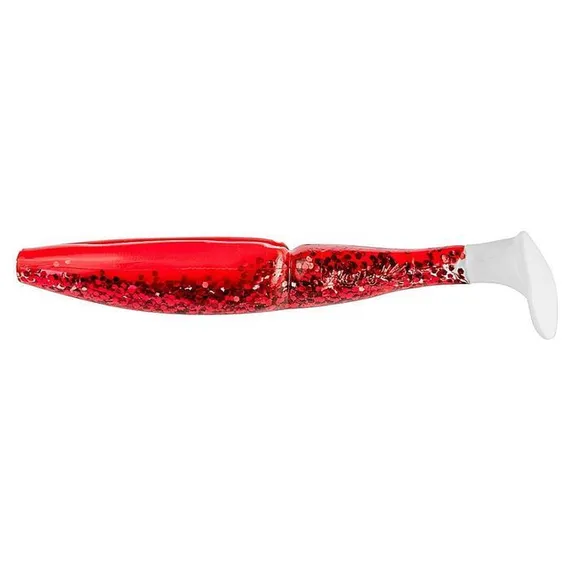 Виброхвост Helios Guru 7.6 см, Red Sparkles WT HS-29-034, набор 9 шт