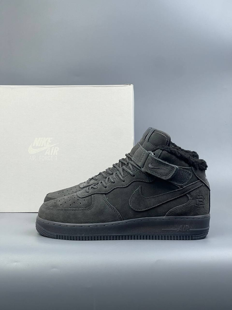 Кроссовки Nike AirForce 1 на меху #359 (сер.)