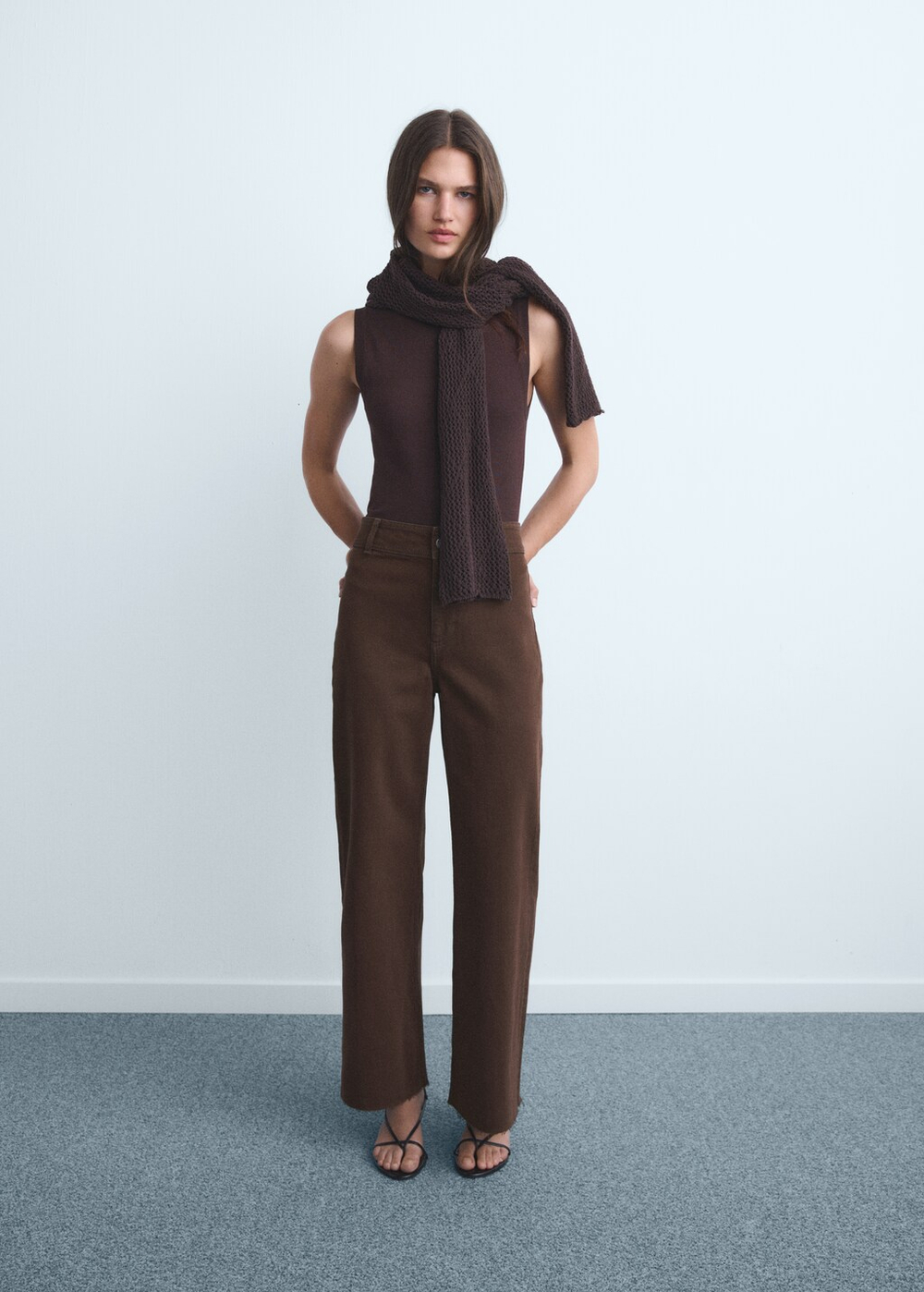 Джинсы-кюлоты Catherin с высокой талией