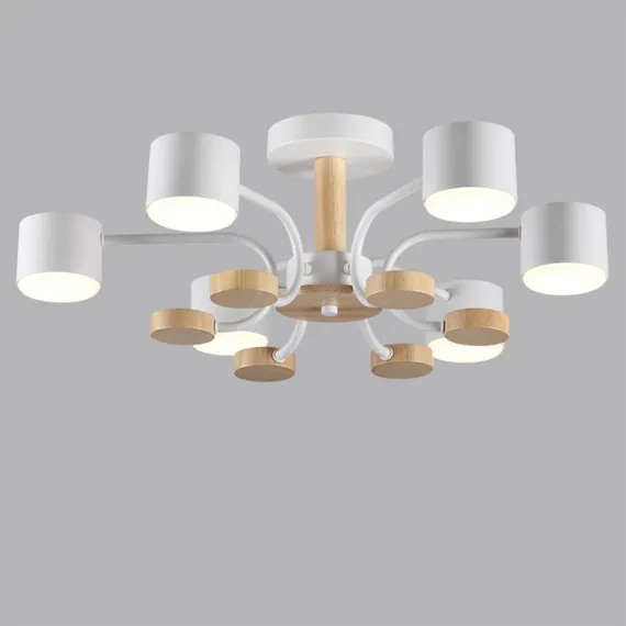 8231/6C COMFI LN25 262 белый, металл/дерево/пластик Светильник потолочный LED GX53 6*9W 220V RONDO