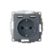 Розетка 1-м СП AtlasDesign 16А IP20 с 2-мя заряд. устройствами USB тип A+A 5В/2.4А 2х5В/1.2А механизм грифель SE ATN000730