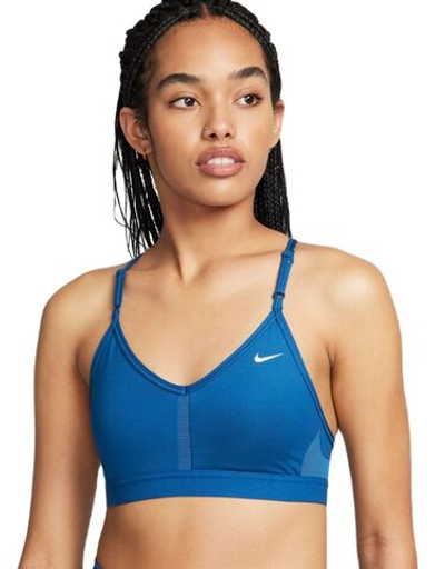 ТОП теннисный Nike Indy Bra V-Neck - court blue/court blue/court blue/white