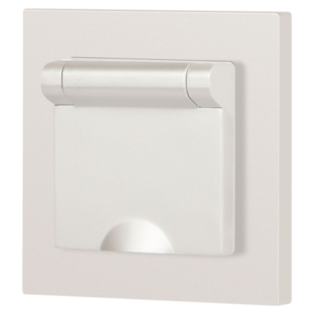 Розетка Intro Accent 6-203-06 с заземлением 2P+E Schuko с крышкой 16А-250В IP20 СУ AL/CU перламутр