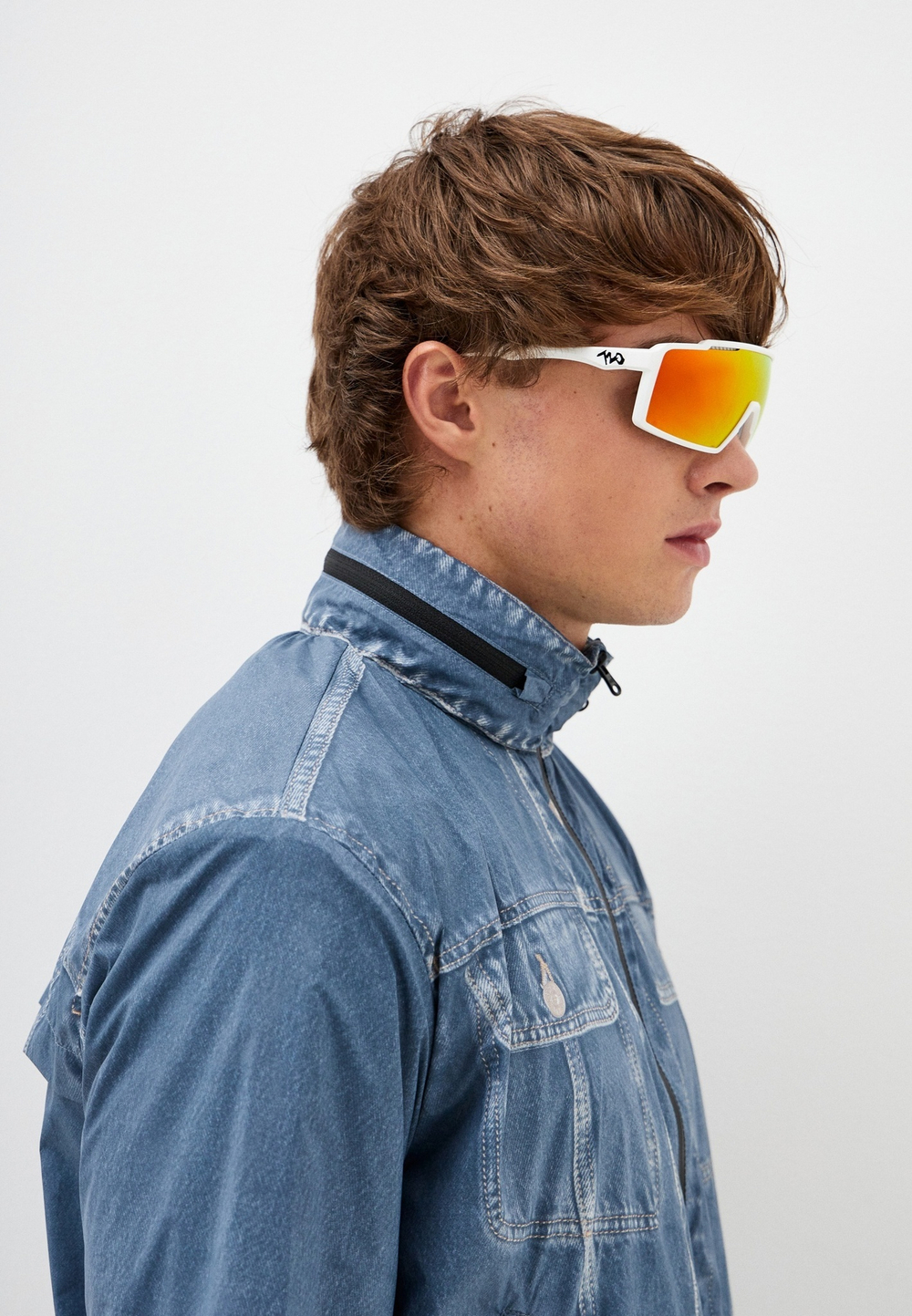 Спортивные очки 720armour A-Fei / Matte White / Brown Orange Flash Lens