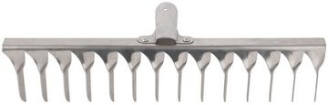 Грабли, витой зуб, нержавеющая сталь, 14 зубьев, без черенка