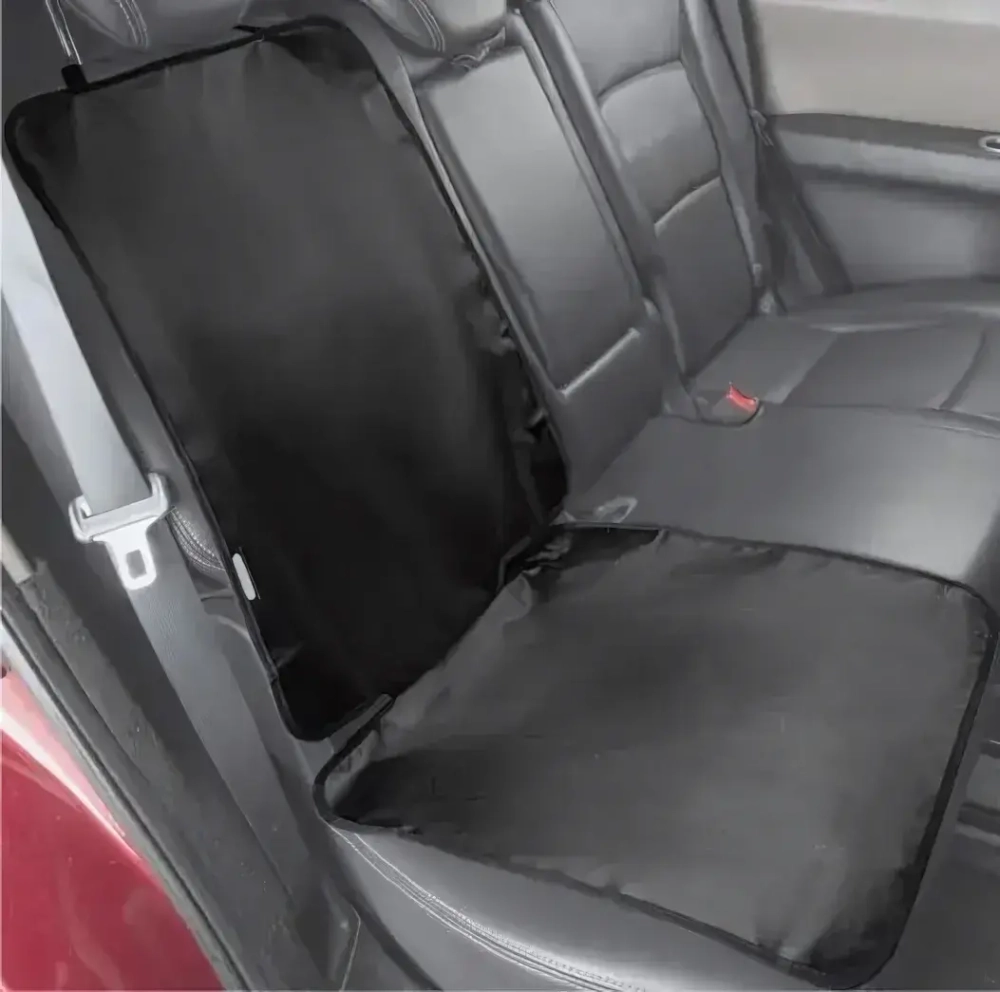 Накидка защитная под детское кресло со спинкой, 107*48 см, чёрный