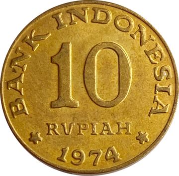 10 рупий 1974 Индонезия  ФАО
