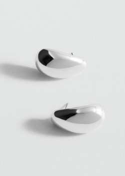 Объемные овальные серьги