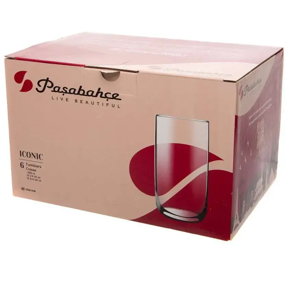 Набор стаканов 6шт 365мл «Айконик» 420805B