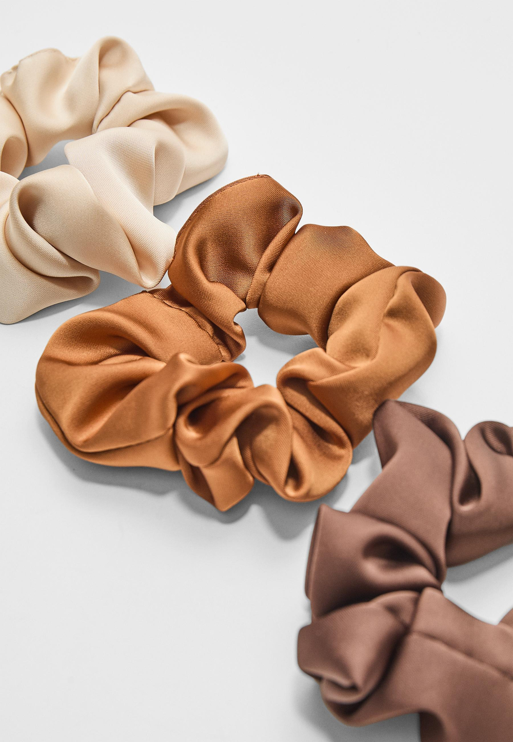 STRADIVARIUS Набор из 3 резинок для волос, коричневый