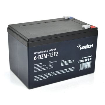 Тягова акумуляторна батарея AGM Merlion 12V 12Ah F2 (6-DZM-12) 6-DZM-12F2