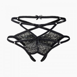 Трусики с доступом и переплетением лент Le Frivole Easy to love (L/XL, 46-48)